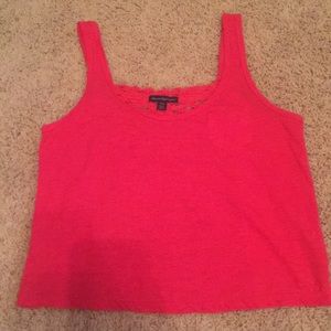 AE hot pink crop tank top